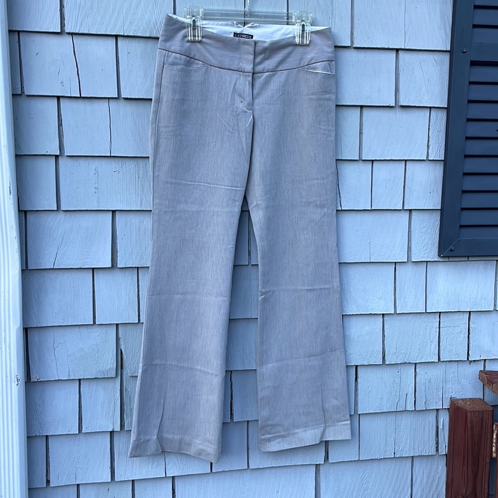 - Express Editor Size 4 R Trouser/ Pant Wide Leg Grey